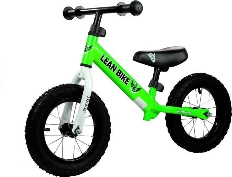 LeanToys Balance Bike CROWN Green Inflatable