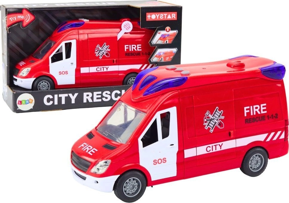 LeanToys Fire Truck Lights Sounds Opening