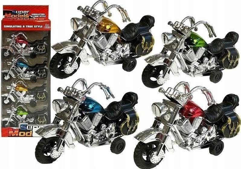 LeanToys Winding Motorcycle Set 4 pieces