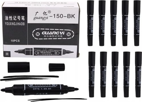 LeanToys Set of Double-Sided Markers Waterproof