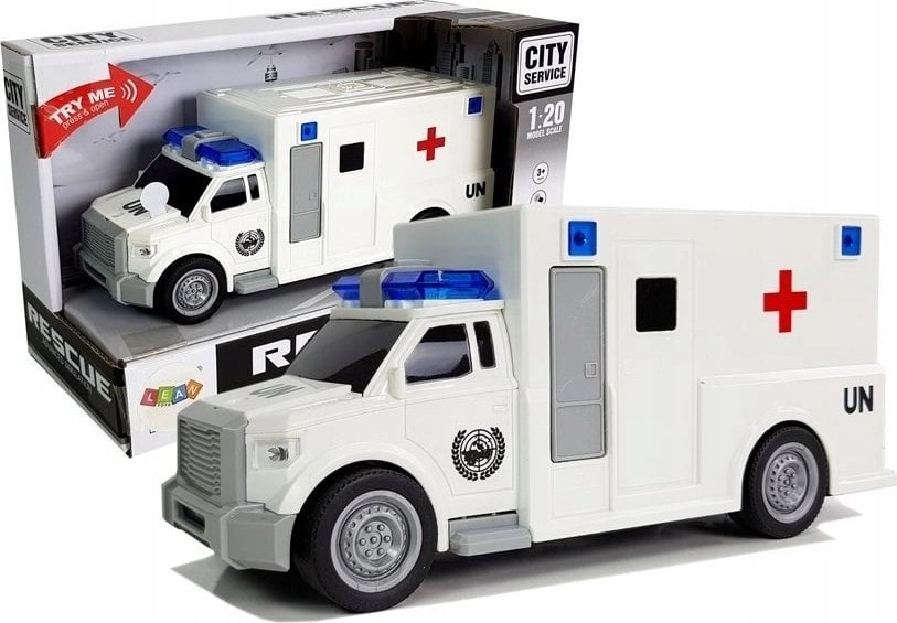 LeanToys Auto Motorized Ambulance Ambulance 1:20