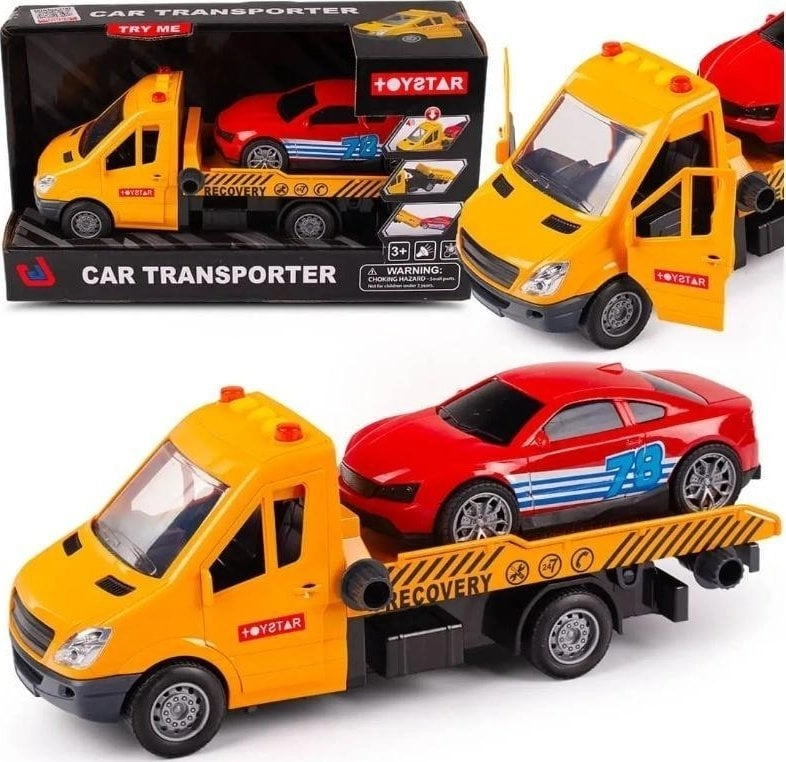 Tow truck with roadside assistance car