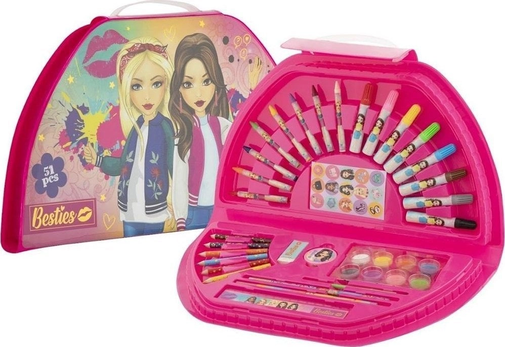 Half-round suitcase coloring set ( 8715427100241