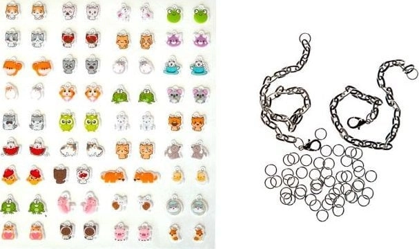 CREATIVE SET OF BRACELETS PENDANT PUFFY