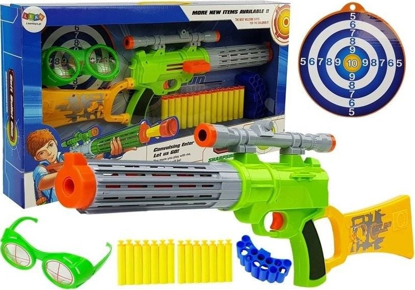 Rifle with a green shield 6781