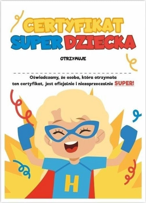 LearnHow A4 Super Child Certificate -