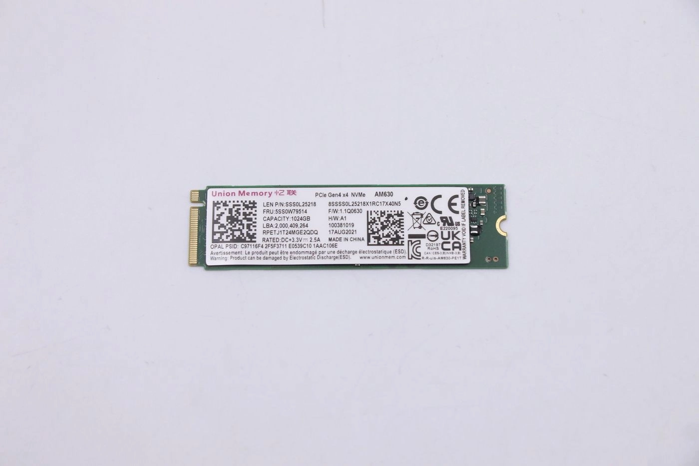 1TB M.2 NVMe SSD with