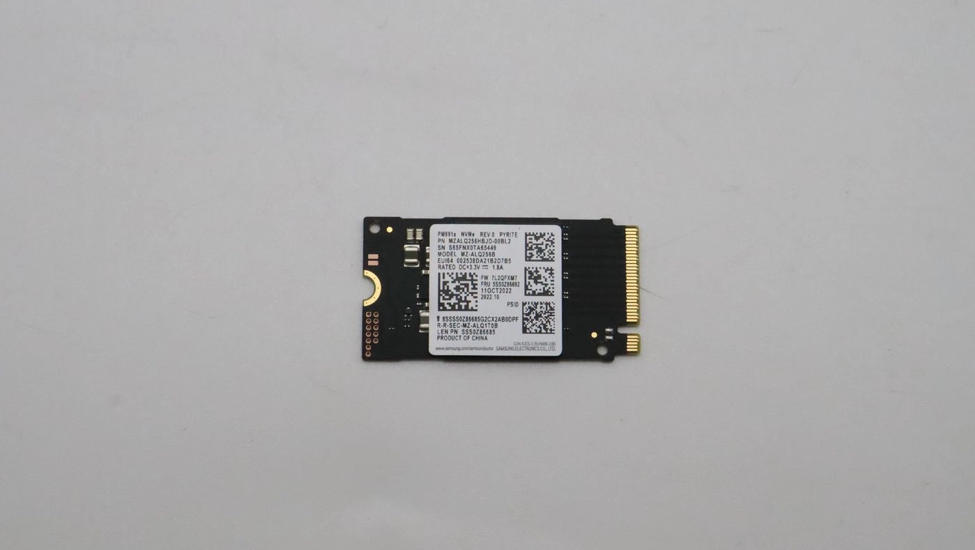 256GB M.2 NVMe SSD with