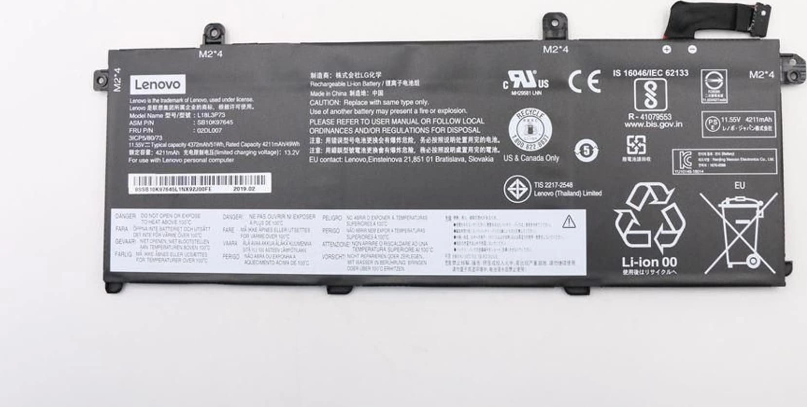 Bateria Lenovo Internal 3c 50Wh LiIon