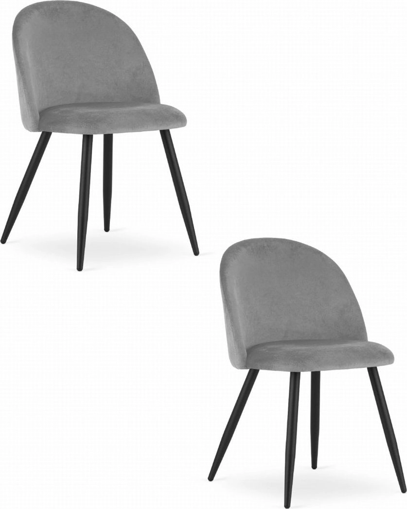 BELLO chair - light gray velvet