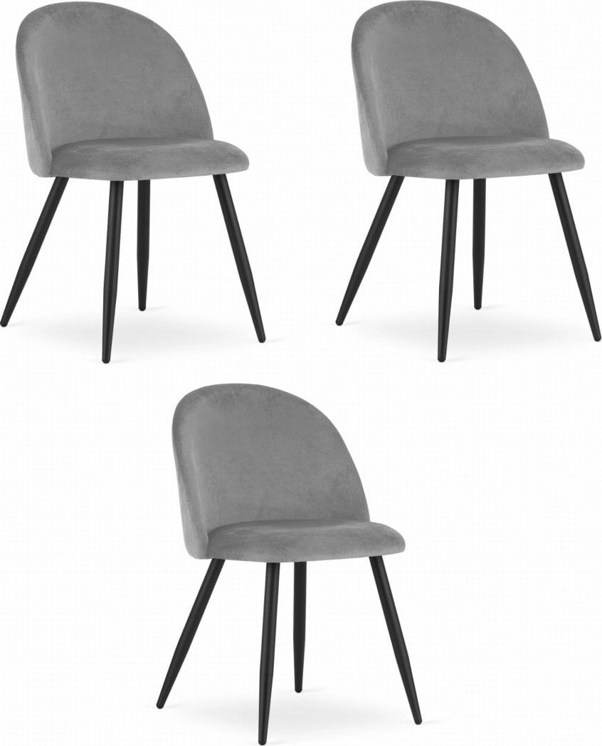 BELLO chair - light gray velvet
