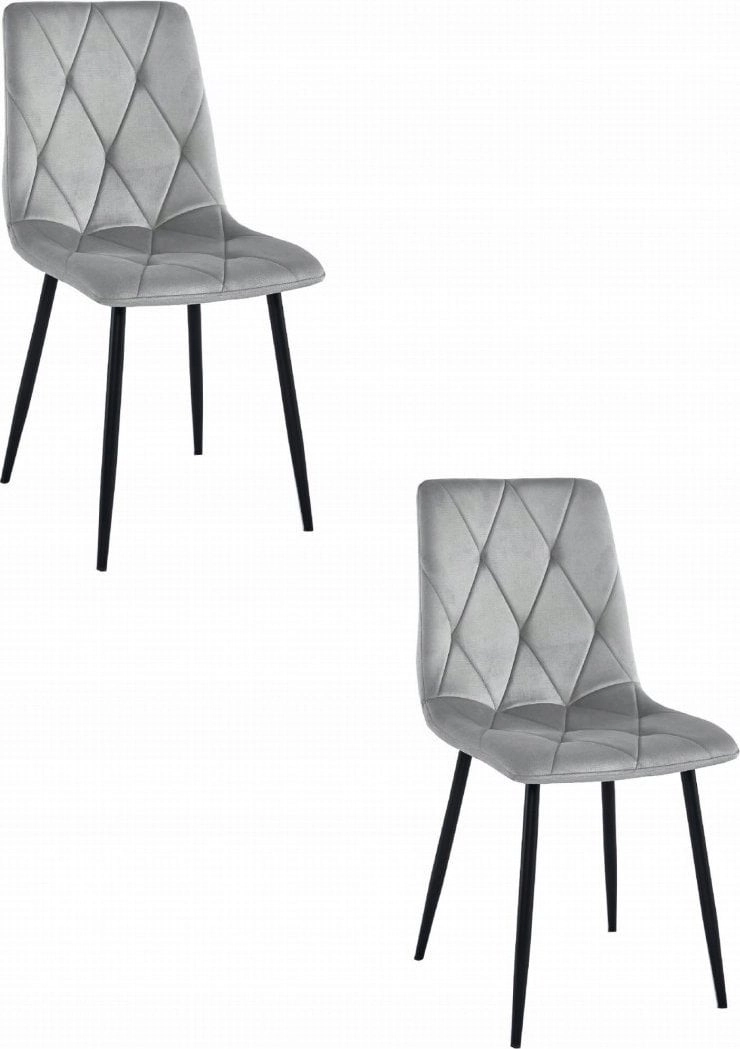 Leobert LIBRA chair - silver-gray velvet