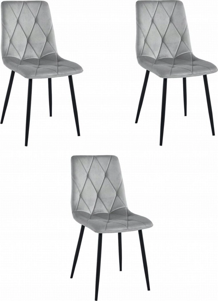 Leobert LIBRA chair - silver-gray velvet