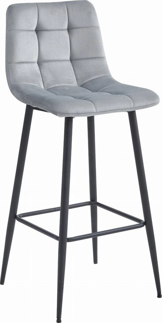 Leobert ARCETO stool - silver-gray velvet