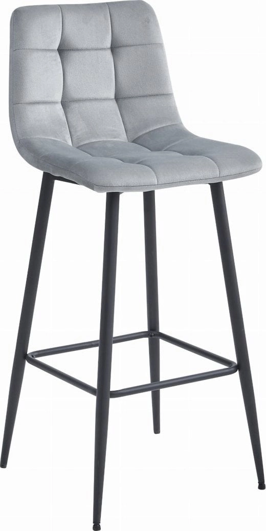 Leobert ARCETO stool - silver-gray velvet
