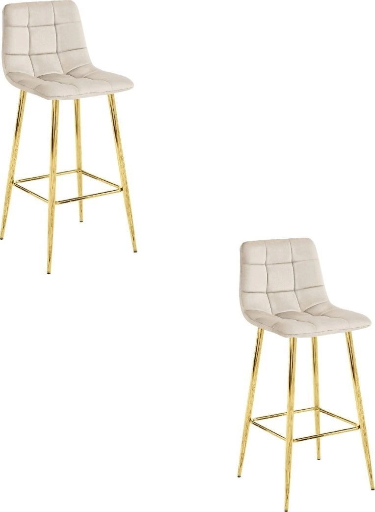 ARCETO stool - beige velvet /