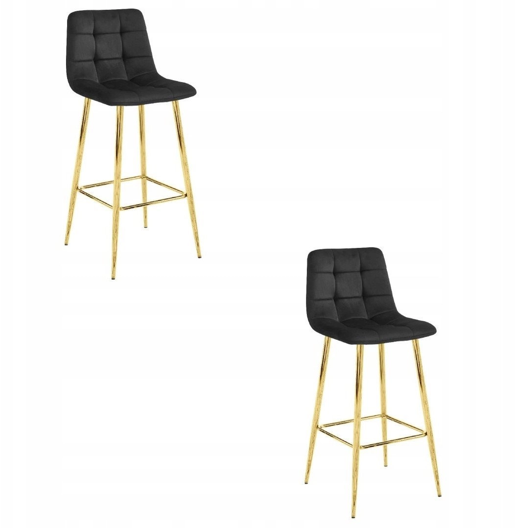 ARCETO stool - black velvet /