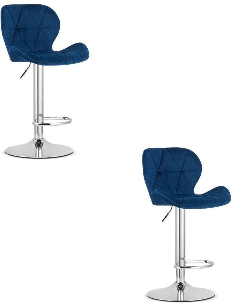 WEST stool - navy blue velvet