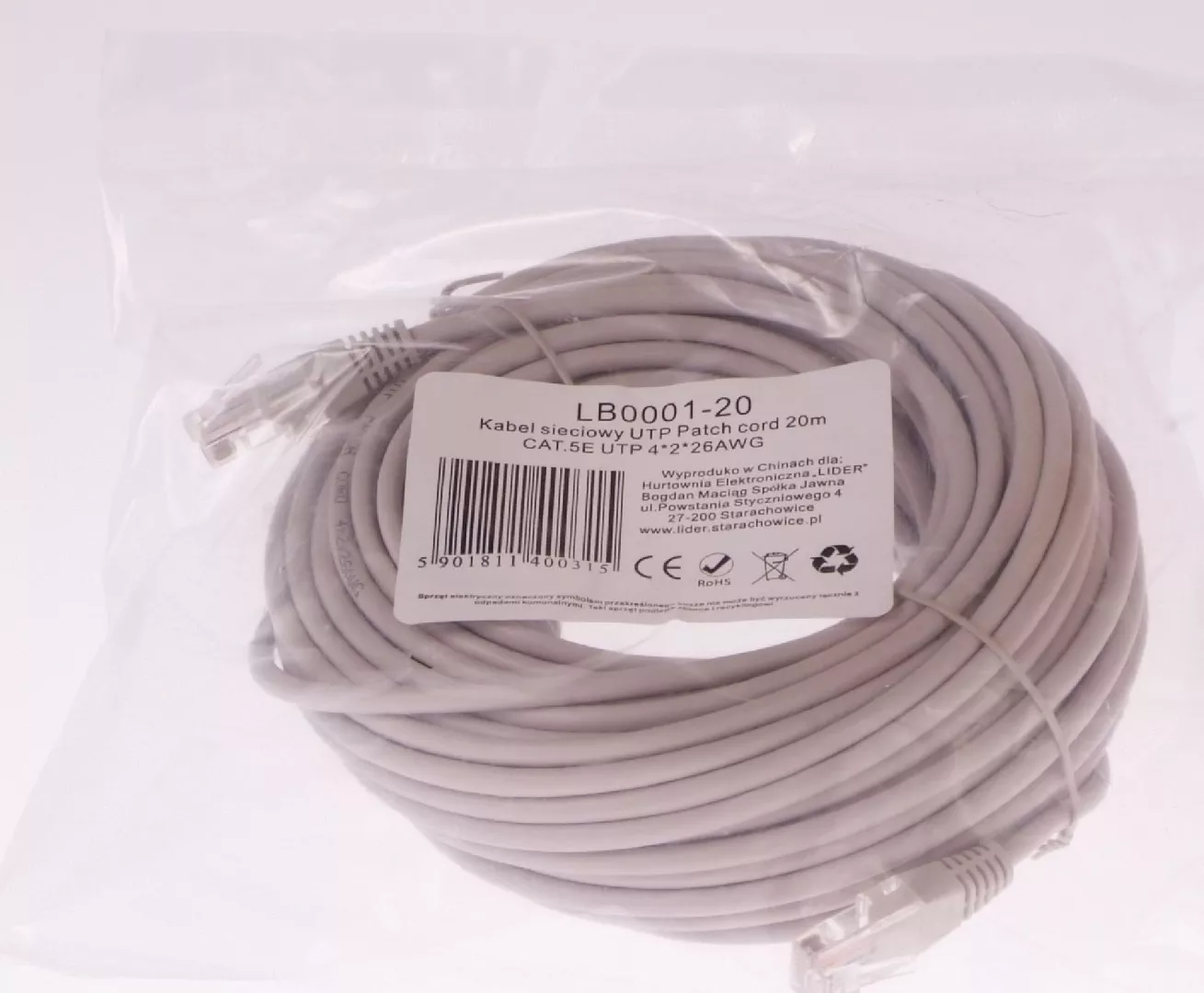 Libox 20m CAT.5E UTP 4x2x26