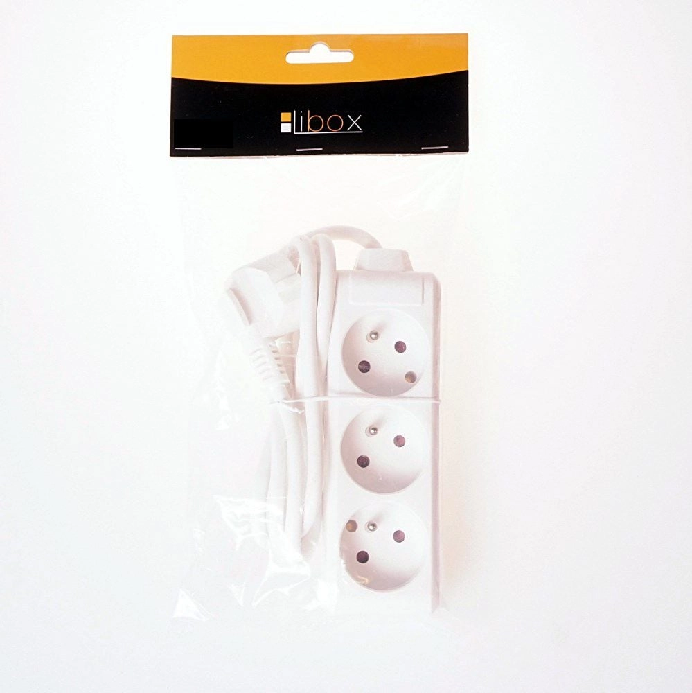Libox 3 sockets  white  1.5m