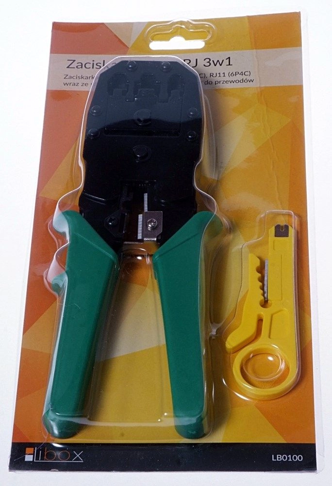 Libox Zaciskarka wtyków RJ11/RJ12/RJ45 + stripper