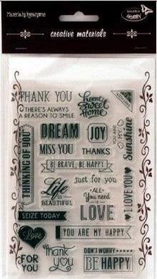 Creative stamps with English iconic inscriptions