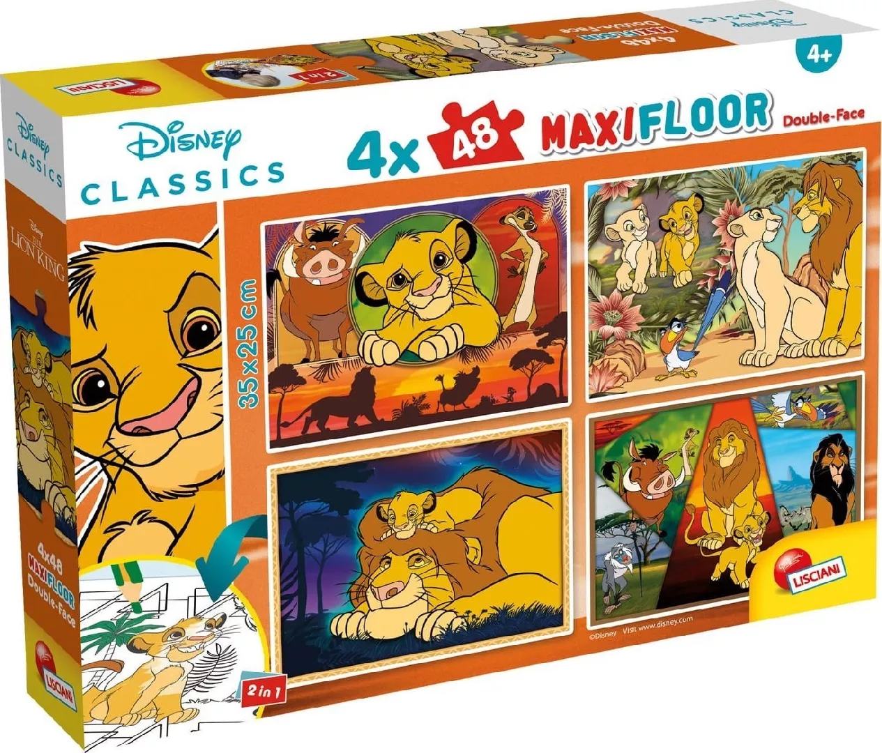 LISCIANI DISNEY PUZZLE MAXIFLOOR 4 X