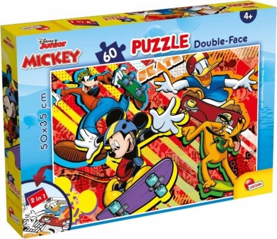 Lisciani Puzzle dwustronne 60el. 50x35cm Myszka