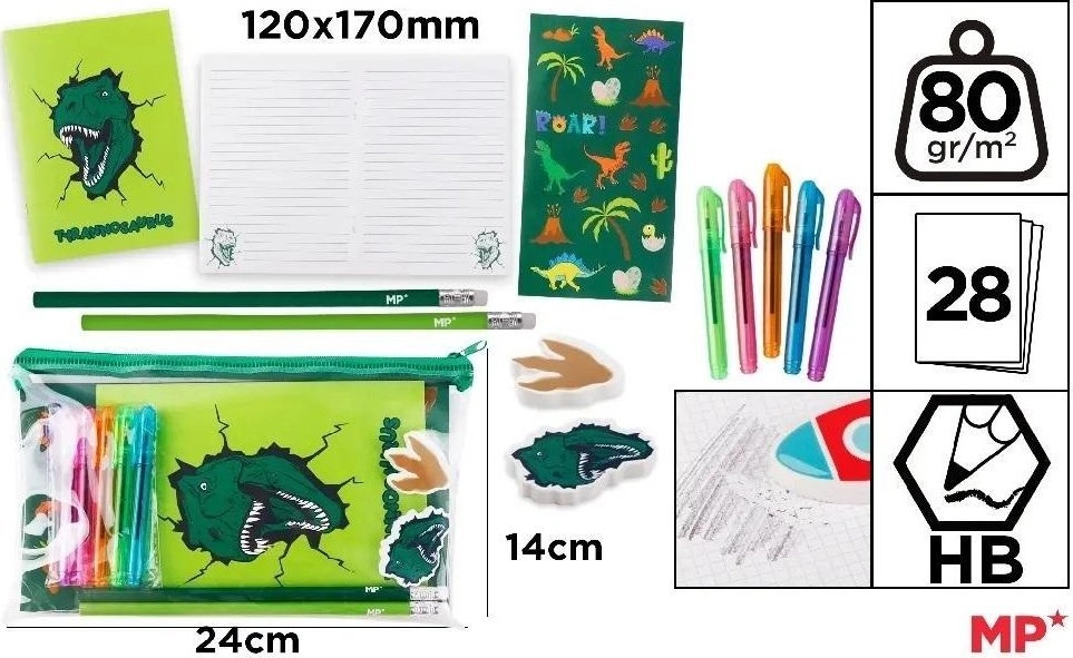 Dinosaur writing set 8435250945542