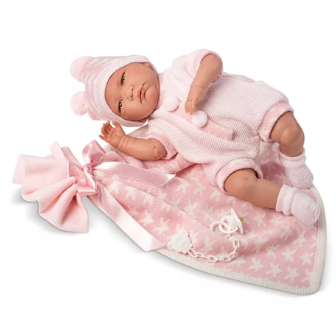 Llorens Doll with pink blanket  40