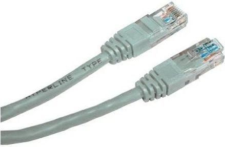 Logo RJ-45/RJ-45 kat.5e U/UTP Szary