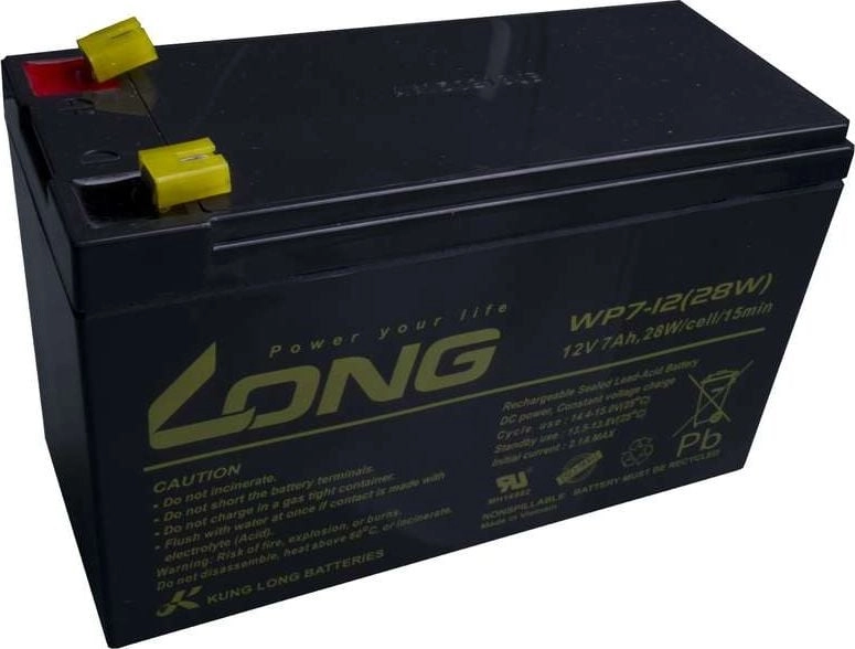 Long  Akumulator 12V/7Ah (PBLO-12V007-F1A) PBLO-12V007-F1A 8591849051343
