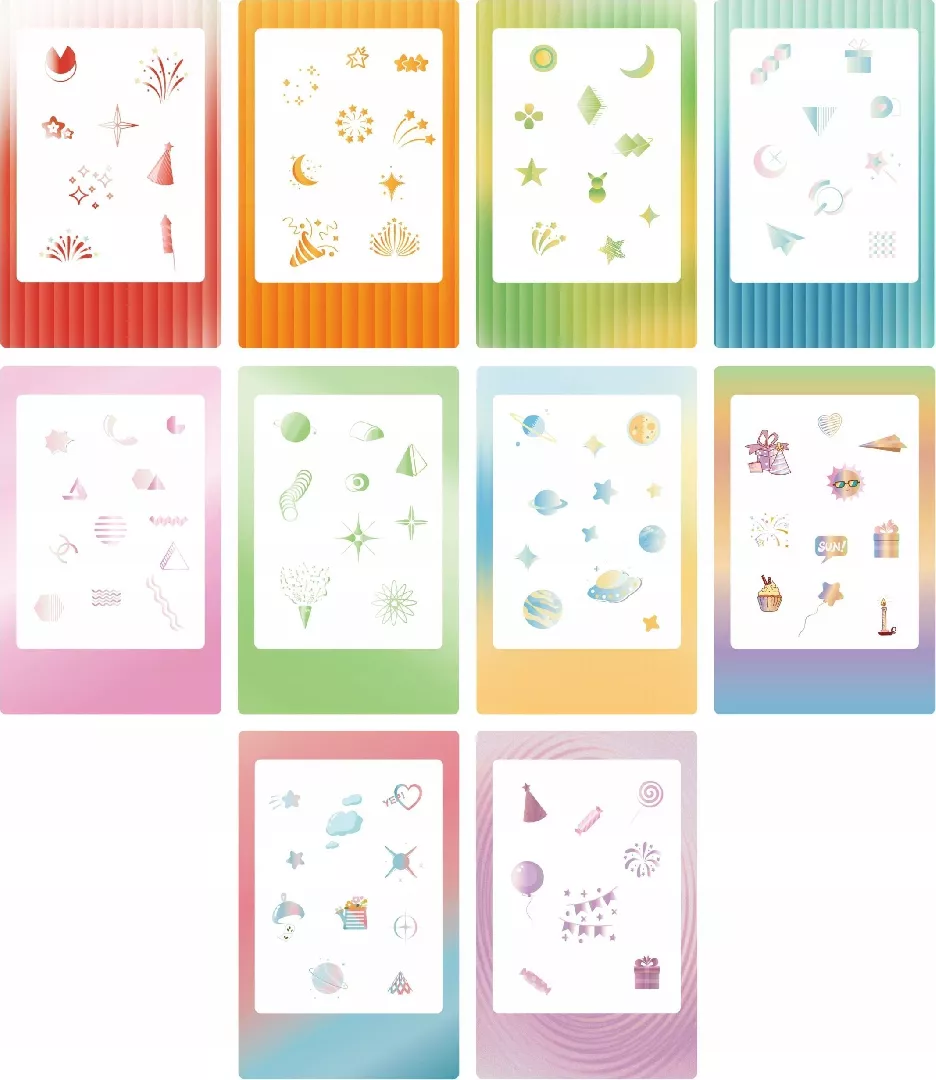 Set of 10x Frame Stickers For