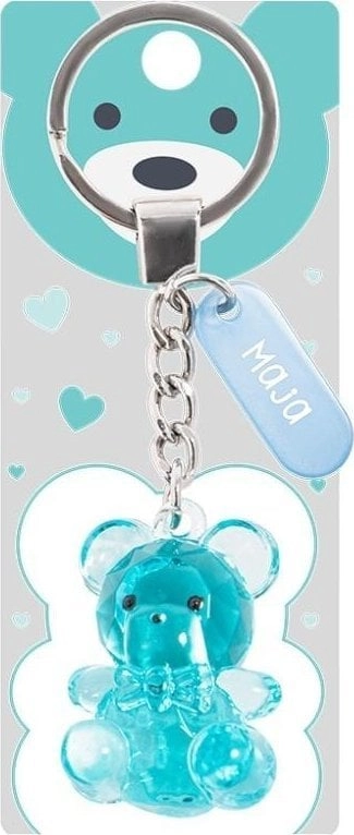 Teddy bear keychain with name -