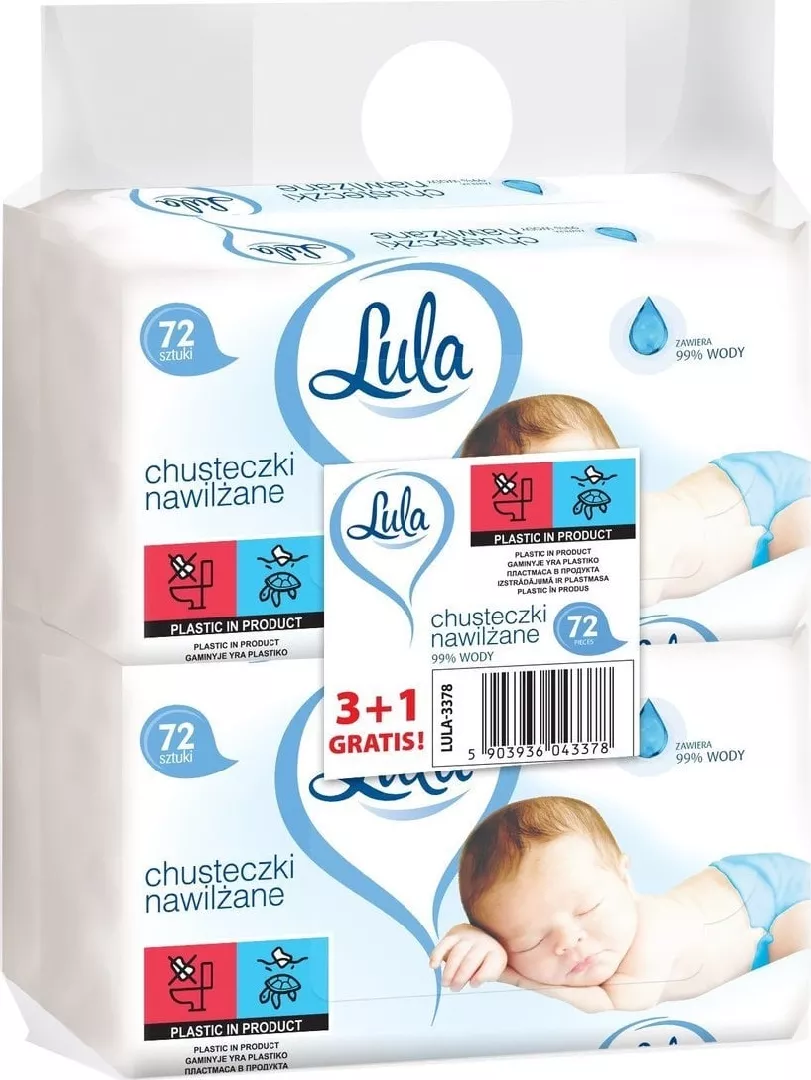 Lula Chusteczki nawilżane 99% wody 1op