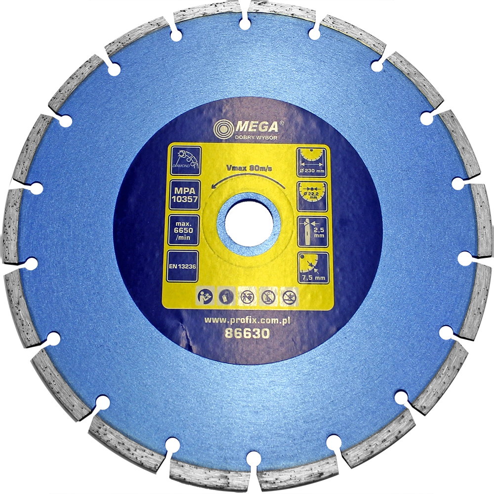 Dimanta disks BSG 230x22mm betonam Mega