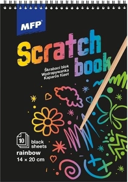 Scratch board block 20x14cm 10l black