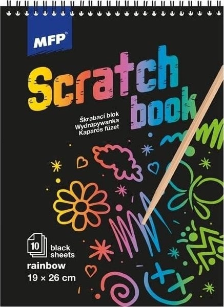 Scratch board block 26x19cm 10l black