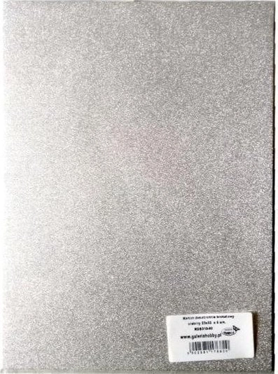 Double-sided silver glitter cardboard 23x33cm 5