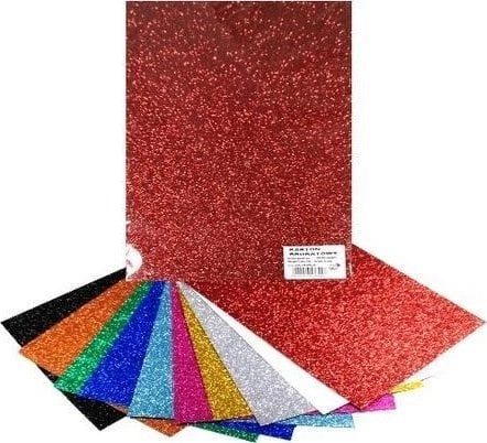 Colorful glitter cardboard 250g 25x35cm 10