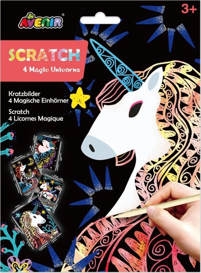Scratching games - 4 magical unicorns