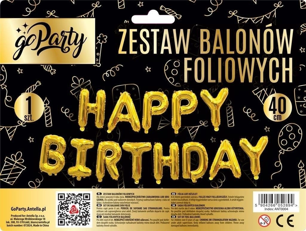 Foil balloon  set of Happy Birthday