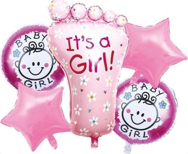 Girl balloons set 6 pcs (