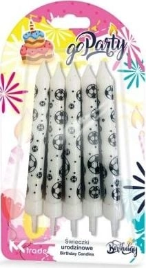 Birthday candles with balls 8cm 10