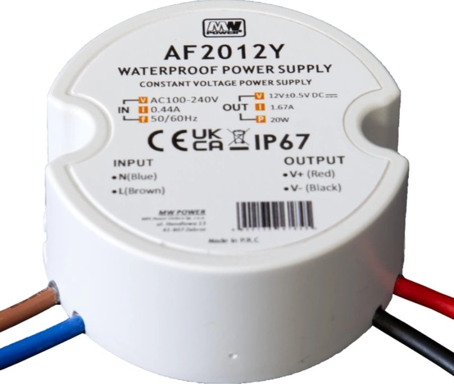 MW Power 20W 12V/1.67A round