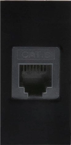 Single LAN socket fits MCE725B black