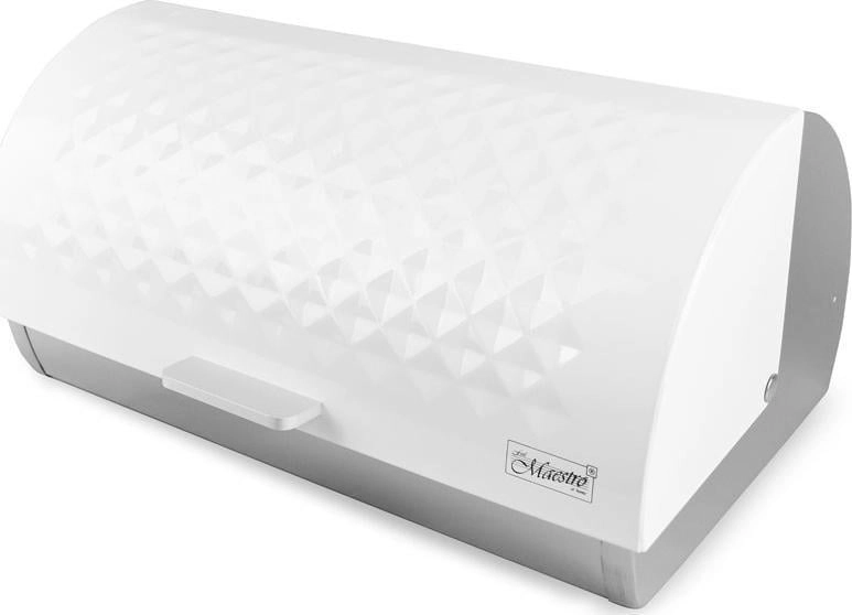 Maestro steel bread box (MR-1676-WHITE) MR-1676-WHITE