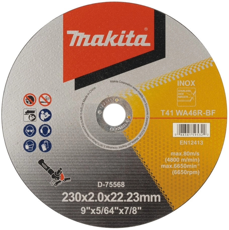 THIN CUTTING WHEEL FOR INOX230X2 WA46R