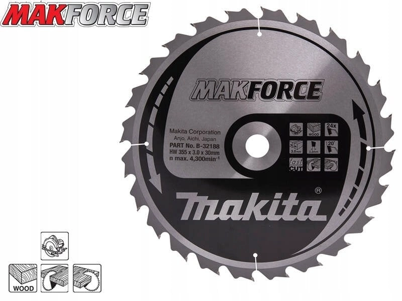 HANDS Circular Saw Blade 355x30x24z MAKFORCE