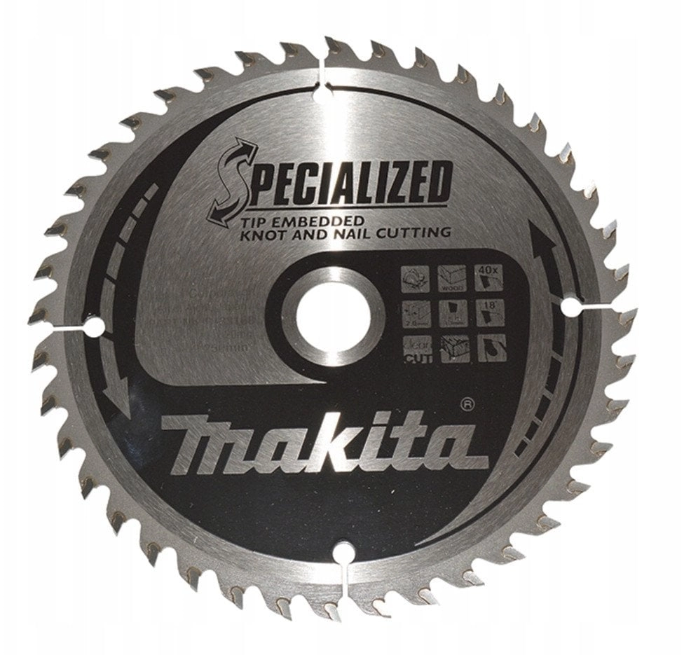 MAKITA PIŁA TARCZOWA 165x20x40z SPECJALIZED DREWNO